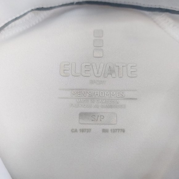 Elevate Sport Men's White Stripped 3 Buttons Short Sleeve Polo Shirt Size S - Picture 5 of 9